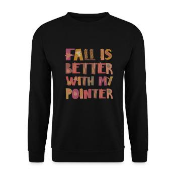 Thankful for my Pointer Dog Autumn Gratitude - Unisex Sweatshirt - black - Front - Alina (178cm) & Michal (187cm)