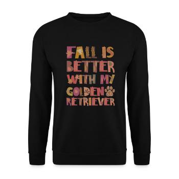 Thankful for Golden Retriever Autumn Gratitude - Unisex Sweatshirt - black - Front - Alina (178cm) & Michal (187cm)
