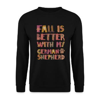 Reconnaissant pour le berger allemand Autumn Grateful - Sweat-shirt Unisexe - noir - Devant - Alina (178cm) & Michal (187cm)