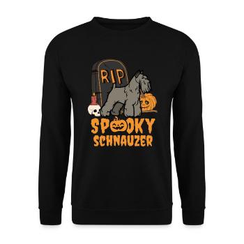 Mignon Schnauzer Halloween Costume Chien - Sweat-shirt Unisexe - noir - Devant - Alina (178cm) & Michal (187cm)