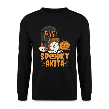 Mignon Akita Halloween Costume Chien - Sweat-shirt Unisexe - noir - Devant - Alina (178cm) & Michal (187cm)