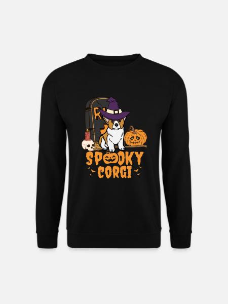 Welsh Corgi Halloween Kostüm Hund - Unisex Pullover - Schwarz