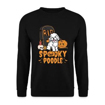 Cute Poodle Halloween Costume Dog - Unisex Sweatshirt - black - Front - Alina (178cm) & Michal (187cm)