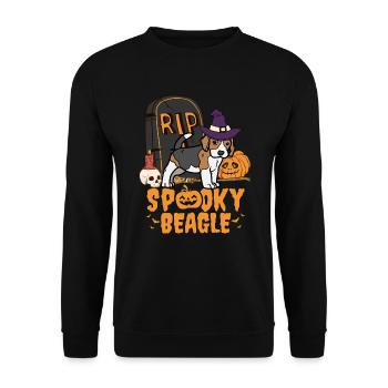 Cute Beagle Halloween Dog - Unisex Sweatshirt - black - Front - Alina (178cm) & Michal (187cm)