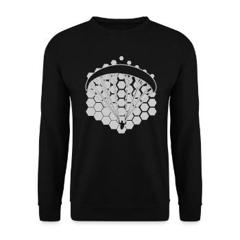 Paragleiten Paragliding Paraglider Paragleiter - Unisex Sweatshirt - black - Front - Alina (178cm) & Michal (187cm)