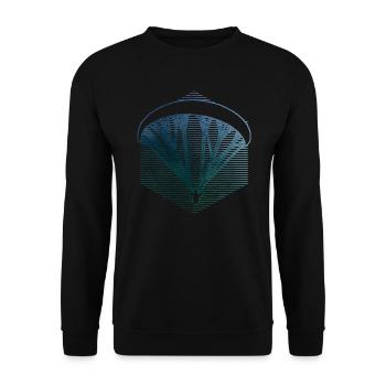 Paragleiter Paragleiten Paragliding Gleitschirm - Unisex Sweatshirt - black - Front - Alina (178cm) & Michal (187cm)