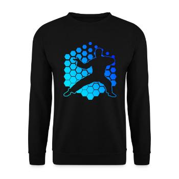 Kungfu Wushu Femmes Kung Fu Arts Martiaux Hommes - Sweat-shirt Unisexe - noir - Devant - Alina (178cm) & Michal (187cm)