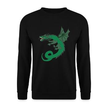 Dragon Vert - Sweat-shirt Unisexe - noir - Devant - Alina (178cm) & Michal (187cm)