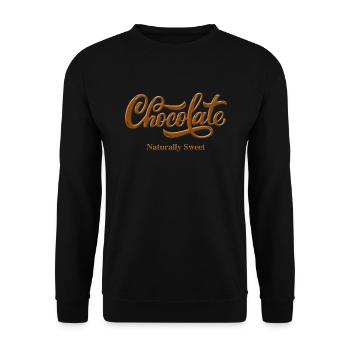 Chocolat Naturellement Sucré Fière Noir Femme - Sweat-shirt Unisexe - noir - Devant - Alina (178cm) & Michal (187cm)