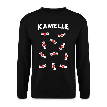 Karnevalszug Bonbons - Kamelle - Unisex Pullover - Schwarz - Vorne - Alina (178cm) & Michal (187cm)