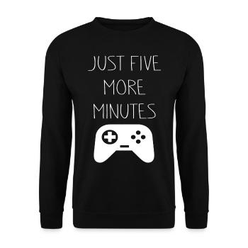Gaming Gamer Nerd Geschenk Spiele Lustig - Unisex Pullover - Schwarz - Vorne - Alina (178cm) & Michal (187cm)