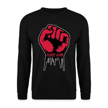 Class War - fist - Unisex Sweatshirt - black - Front - Alina (178cm) & Michal (187cm)