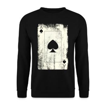 Poker Ace - Unisex Sweatshirt - black - Front - Alina (178cm) & Michal (187cm)