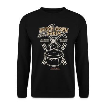 Dutch Oven Baker - Unisex Sweatshirt - black - Front - Alina (178cm) & Michal (187cm)
