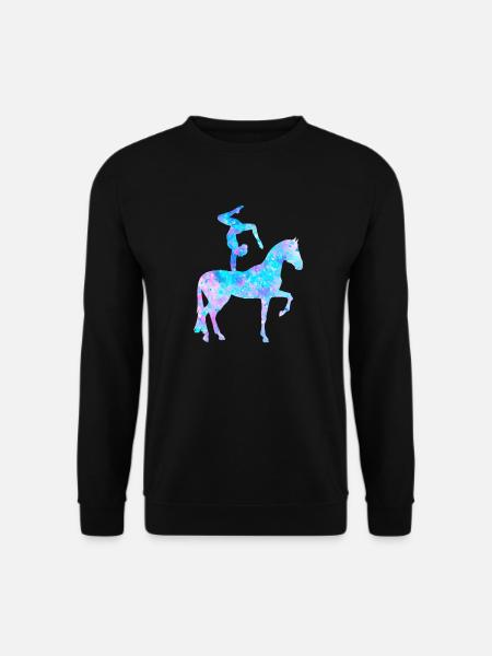 Voltigieren Voltigiererin Pferd Volti Geschenk - Unisex Pullover - Schwarz