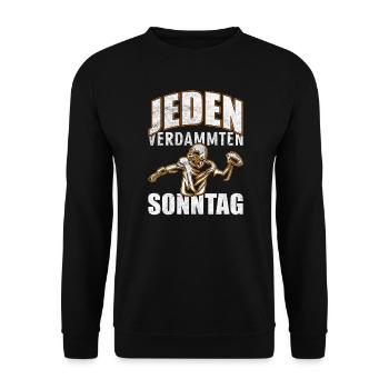 American Football Coach Footballfan Geschenk - Unisex Pullover - Schwarz - Vorne - Alina (178cm) & Michal (187cm)