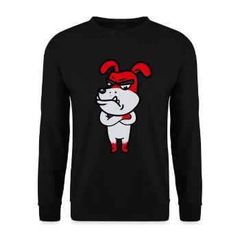 Émotion Colère Colère Combattre Chien Sentiments Chiens Sentiments - Sweat-shirt Unisexe - noir - Devant - Alina (178cm) & Michal (187cm)
