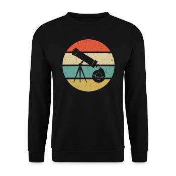 Astronomie Vintage Grafik - Unisex Pullover - Schwarz - Vorne - Alina (178cm) & Michal (187cm)