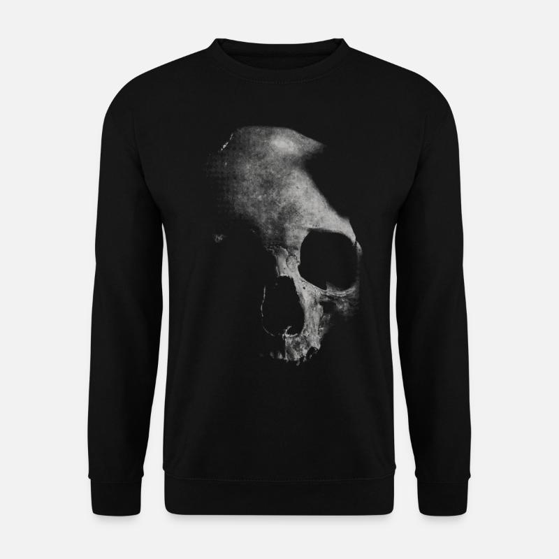 Alter weißer Schädel - Unisex Pullover - Schwarz