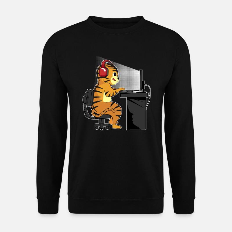 Spielender Tiger - Unisex Pullover - Schwarz
