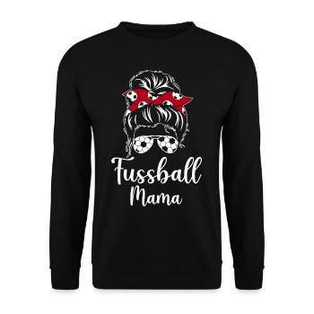 Fussball Mama - Unisex Pullover - Schwarz - Vorne - Alina (178cm) & Michal (187cm)