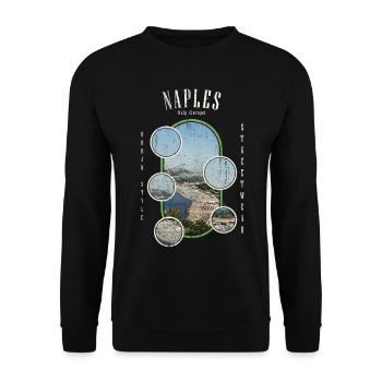 Naples Naples Italy City Skyline Holiday Love - Unisex Sweatshirt - black - Front - Alina (178cm) & Michal (187cm)