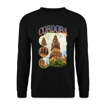 Cordoue Espagne Ville Skyline Accueil Amour Vacances - Sweat-shirt Unisexe - noir - Devant - Alina (178cm) & Michal (187cm)