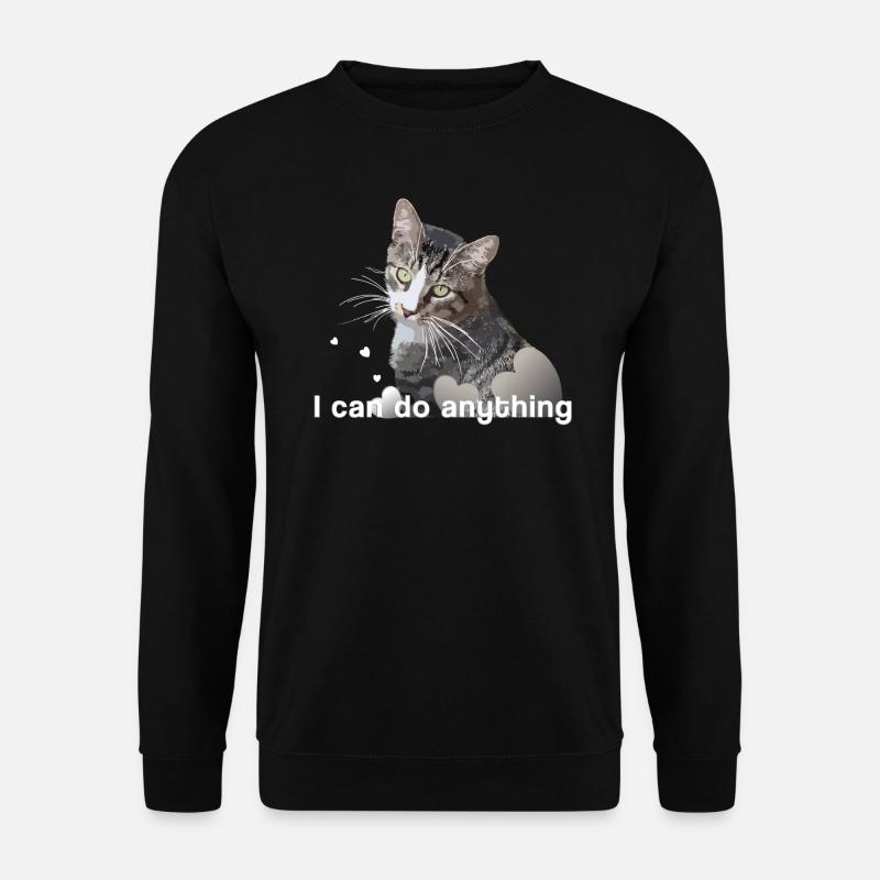 Katze Mietze Kater Kätzchen - Unisex Pullover - Schwarz