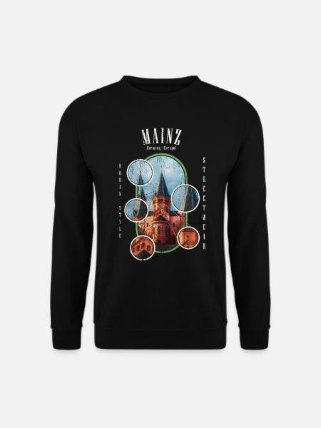 Mainz Deutschland Stadt Skyline Dom Heimat Liebe - Unisex Pullover - Schwarz