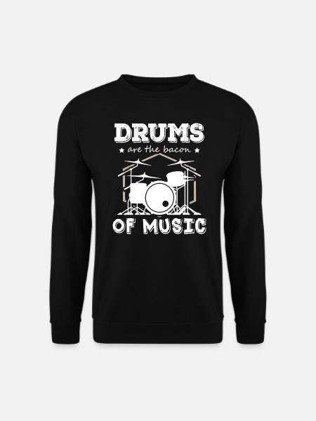 Les tambours sont le bacon du batteur de musique - Sweat-shirt Unisexe - noir