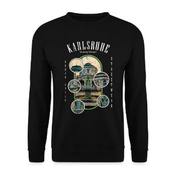 Karlsruhe Allemagne Ville Skyline Accueil Amour - Sweat-shirt Unisexe - noir - Devant - Alina (178cm) & Michal (187cm)