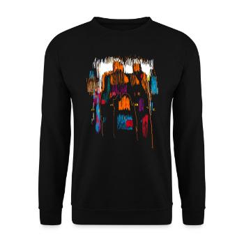 Abstract Middle Ages - Unisex Sweatshirt - black - Front - Alina (178cm) & Michal (187cm)