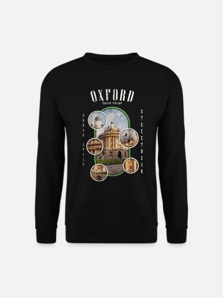 Oxford England UK Stadt Skyline Vintage Retro - Unisex Pullover - Schwarz