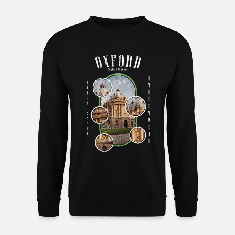 Oxford England UK Stadt Skyline Vintage Retro - Unisex Pullover - Schwarz