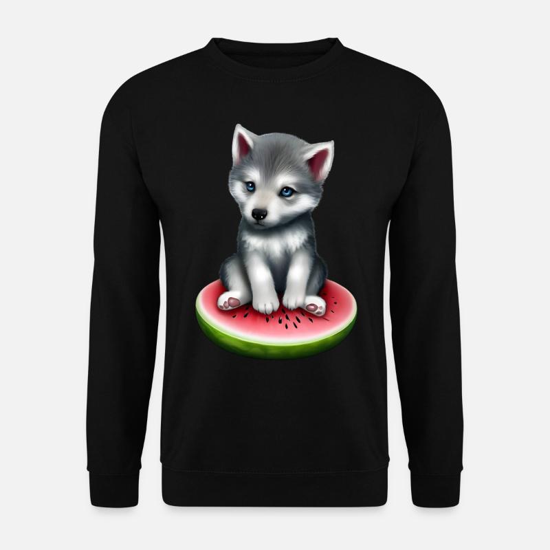 Watermelon Wolf - Unisex Sweatshirt - black