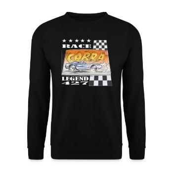AC Cobra Comic Legend Gift - Unisex Sweatshirt - black - Front - Alina (178cm) & Michal (187cm)