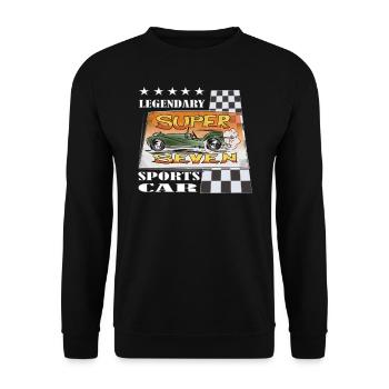 Super Sport Car Comic Legend Gift - Unisex Sweatshirt - black - Front - Alina (178cm) & Michal (187cm)