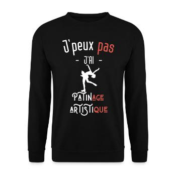 J'peux pas j'ai patinage artistique - Sweat-shirt Unisexe - noir - Devant - Alina (178cm) & Michal (187cm)