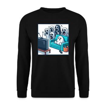 Ghost Scare Me Drôle - Sweat-shirt Unisexe - noir - Devant - Alina (178cm) & Michal (187cm)