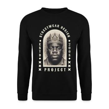 STREETWEAR DESIGN PROJEKT 1 - Unisex Pullover - Schwarz - Vorne - Alina (178cm) & Michal (187cm)