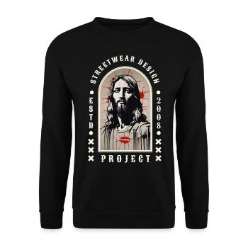 STREETWEAR DESIGN PROJECT 2 - Unisex Sweatshirt - black - Front - Alina (178cm) & Michal (187cm)