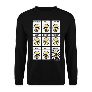 Nichts Geht Über Heavy Metal! (Hardrock NEG 3C) - Unisex Pullover - Schwarz - Vorne - Alina (178cm) & Michal (187cm)
