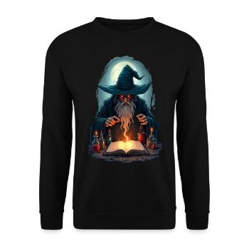 Meister der Zauberei - Unisex Pullover - Schwarz - Vorne - Alina (178cm) & Michal (187cm)