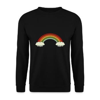 Arc en ciel vintage - Sweat-shirt Unisexe - noir - Devant - Alina (178cm) & Michal (187cm)