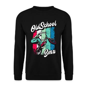 BMX vélo | Roue BMX | Cool BMX | Idée de cadeau - Sweat-shirt Unisexe - noir - Devant - Alina (178cm) & Michal (187cm)
