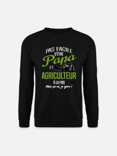 papa agriculteur - Sweat-shirt Unisexe - noir