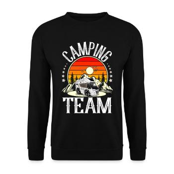 Camping Team - Unisex Pullover - Schwarz - Vorne - Alina (178cm) & Michal (187cm)