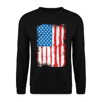 USA Patriotic Clarinetist - Unisex Sweatshirt - black - Front - Alina (178cm) & Michal (187cm)