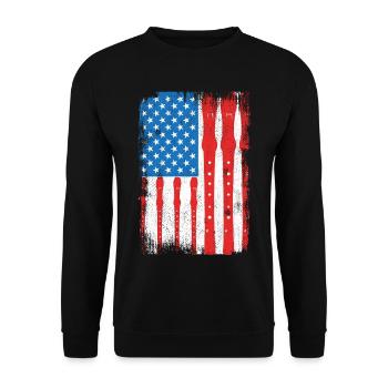 4 juillet USA Flûte - Sweat-shirt Unisexe - noir - Devant - Alina (178cm) & Michal (187cm)