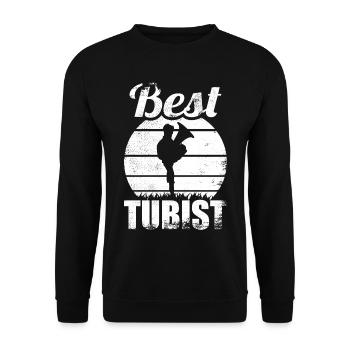 Bester Tubist - Unisex Pullover - Schwarz - Vorne - Alina (178cm) & Michal (187cm)